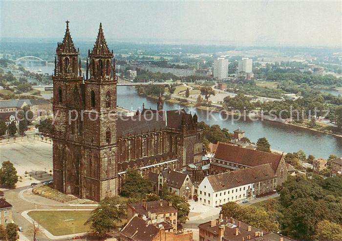 Magdeburg Dom Fliegeraufnahme