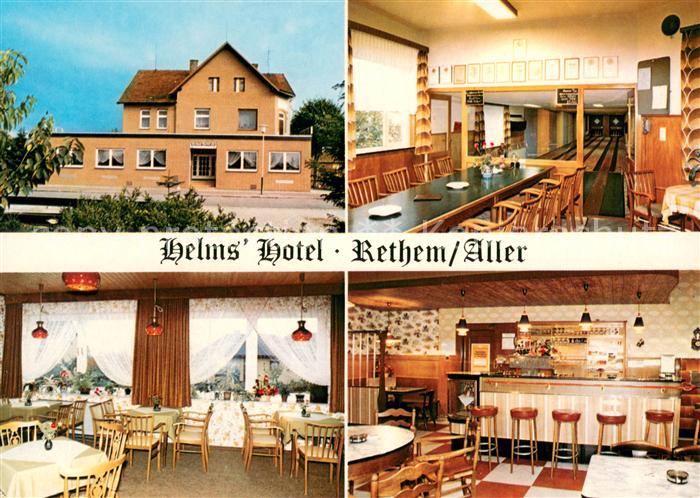 Rethem Aller Helms Hotel Kegelbahn Gaststube Bar