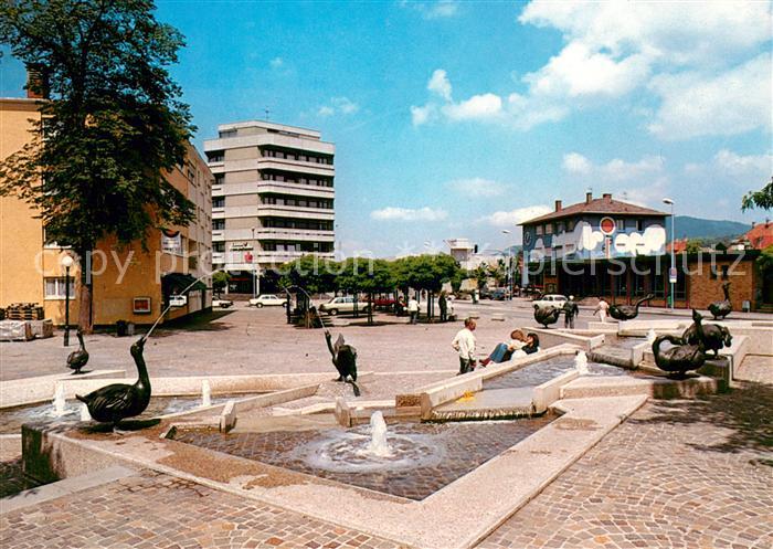 Gaggenau Bahnhofsplatz mit Brunnen