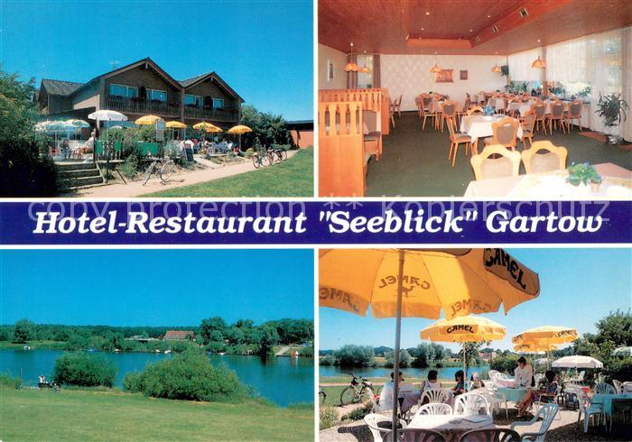 Gartow Elbe Hotel Restaurant Seeblick Terrasse Gaststube