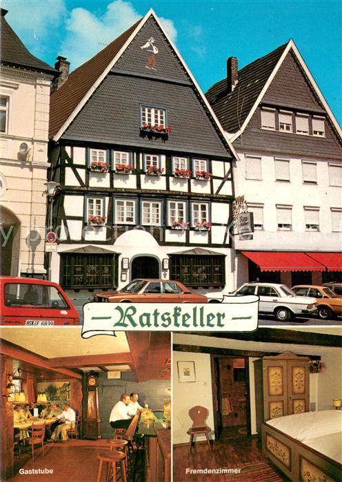Arnsberg Westfalen Gastwirtschaft Ratskeller Gaststube Fremdenzimmer