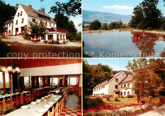 Bischofsheim Rhoen Christl Gaestehaeuser am Kreuzberg Speisesaal Schwanenteich