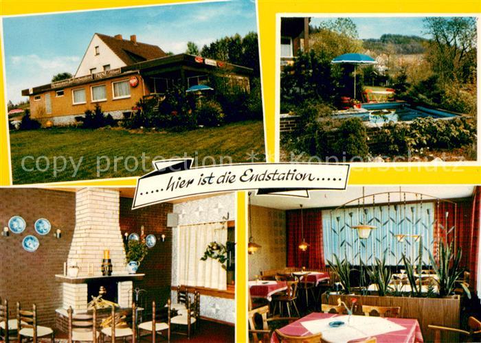 Brochthausen Gaststaette Zur Endstation Restaurant Pool Kaminzimmer