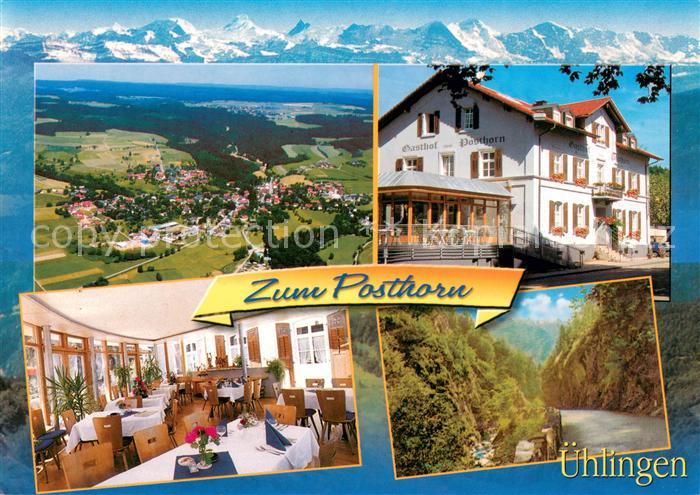 uehlingen-Birkendorf Fliegeraufnahme Hotel Restaurant Zum Posthorn Gaststube
