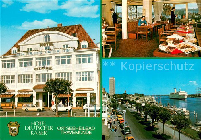 Travemuende Ostseebad Hotel Deutscher Kaiser Speisesaal Promenade