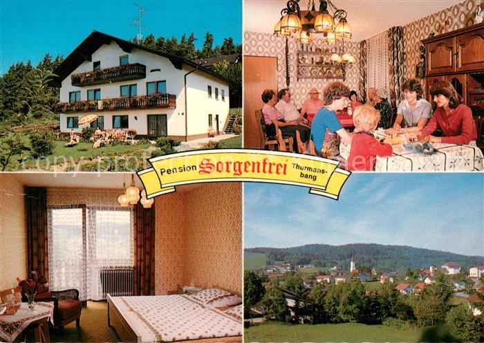 Thurmansbang Pension Sorgenfrei Gaststube Zimmer Panorama