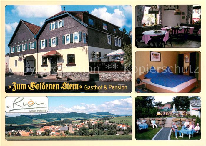 Hofbieber Zum Goldenen Stern Gasthof Pension Gaststube Zimmer Panorama