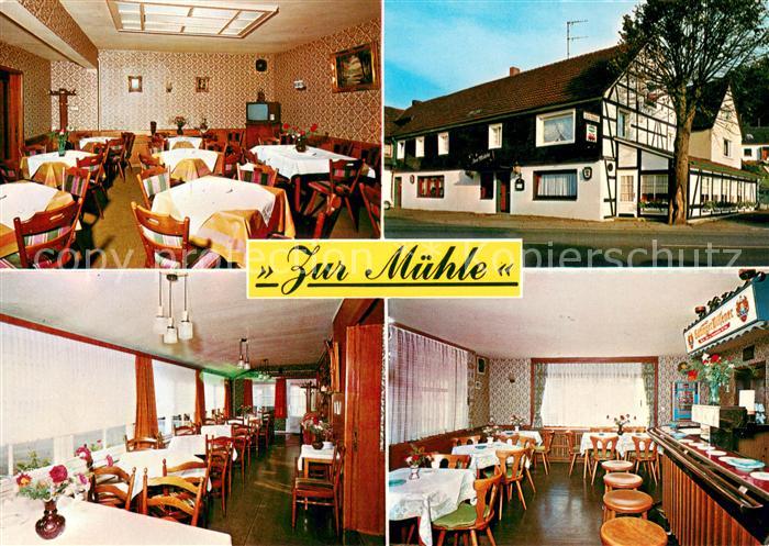 Kuerten Restaurant Cafe Zur Muehle Gastraeume Bar