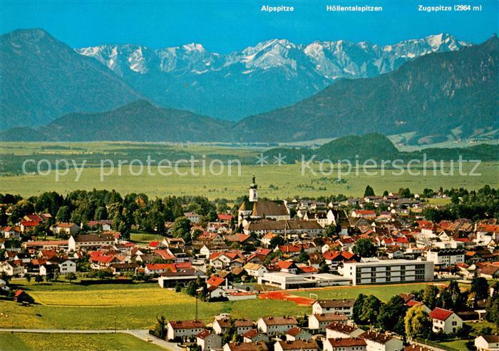 Murau Steiermark Fliegeraufnahme mit Alpspitze Hoellentalspitzen Zugspitze