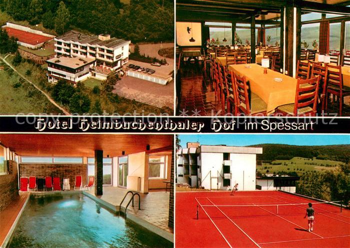 Heimbuchenthal Hotel Heimbuchenthaler Hof Fliegeraufnahme Gaststube Hallenbad Te