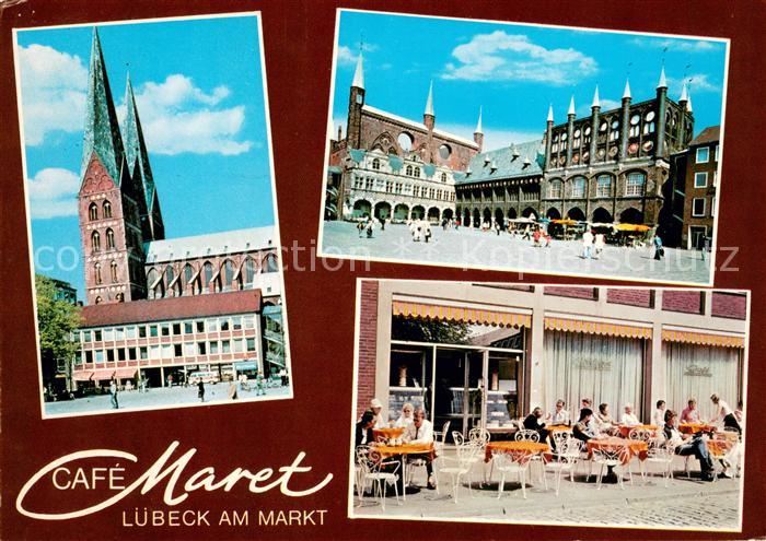 Luebeck Cafe Maret Terrasse Rathausplatz