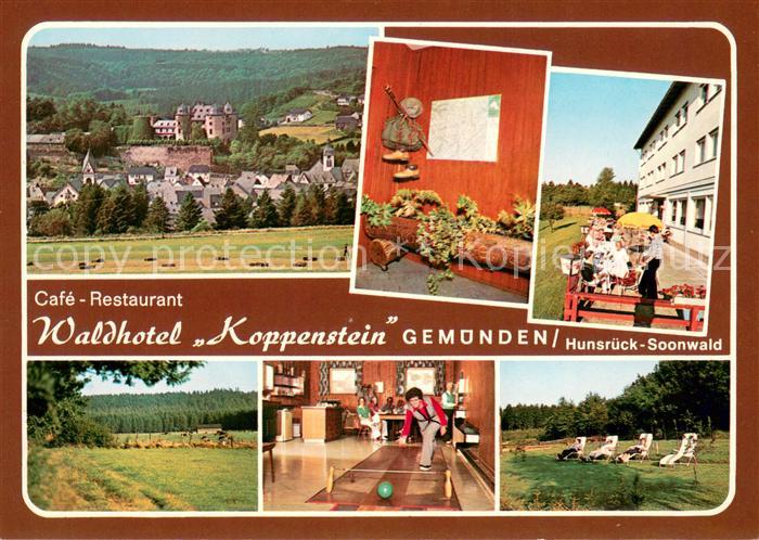 Gemuenden Hunsrueck Panorama Cafe Restaurant Waldhotel Kegelbahn Liegewiese