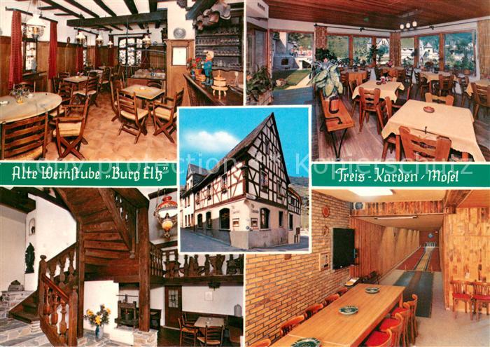 Treis-Karden Alte Weinstube Burg Eltz Gastraeume Kegelbahn
