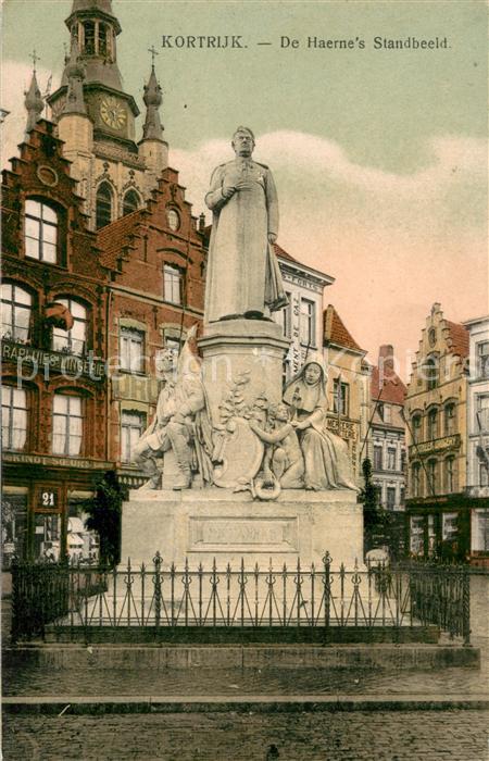 Kortrijk West-Vlaanderen De Haernes Standbeeld
