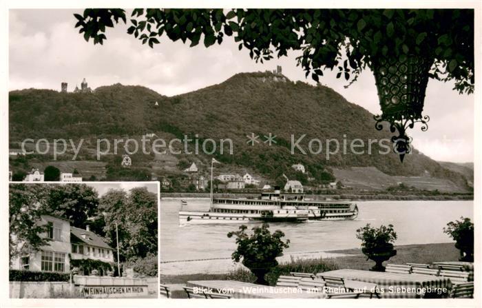 Bad Godesberg Hotel Restaurant Weinhaeuschen am Rhein Fahrgastschiff