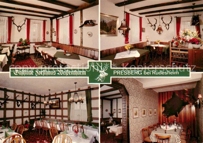 Presberg Rheingau Gaststaette Forsthaus Weissenthurm Gastraeume