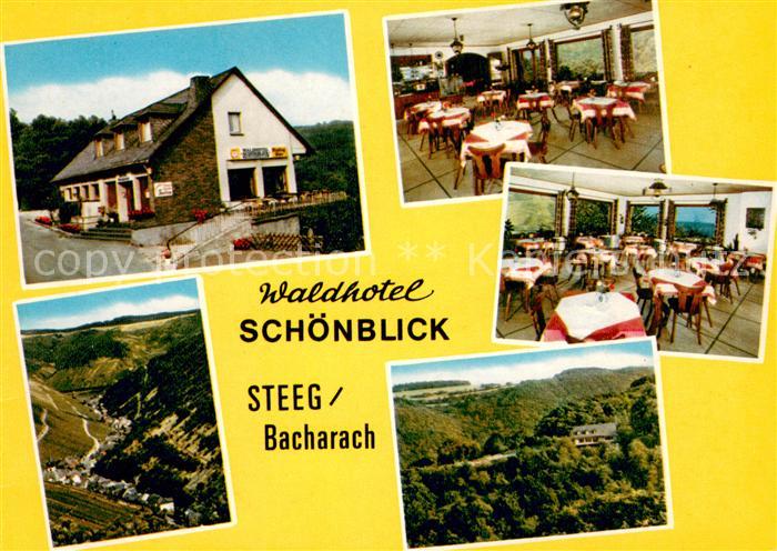 Steeg Bacharach Waldhotel Schoenblick Gastraeume Panorama
