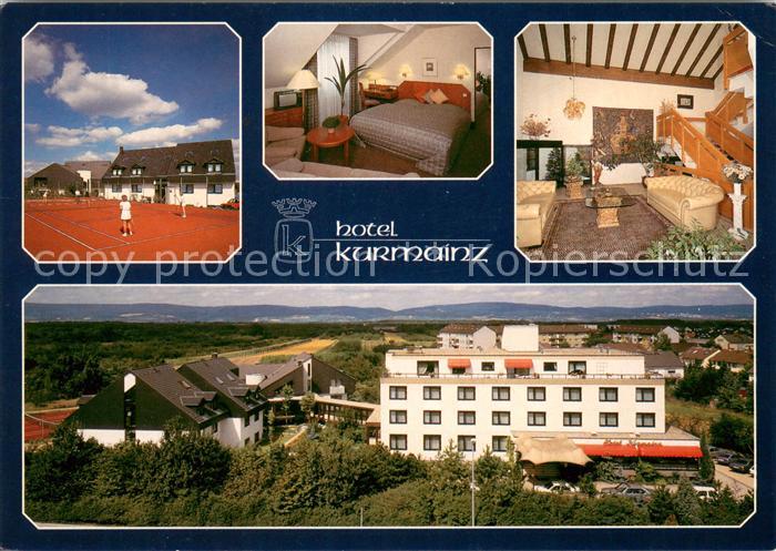 Finthen Hotel Kurmainz Foyer Tennisplatz Panorama