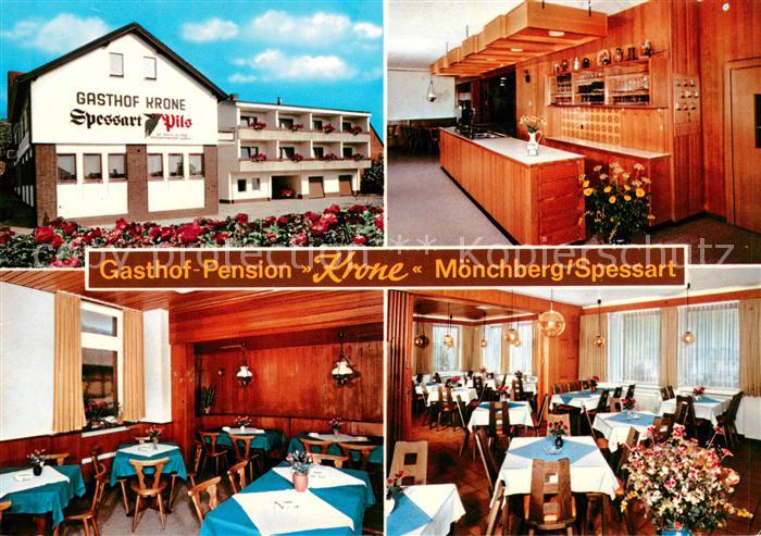 Moenchberg Spessart Gasthof Pension Krone Gastraeume Bar