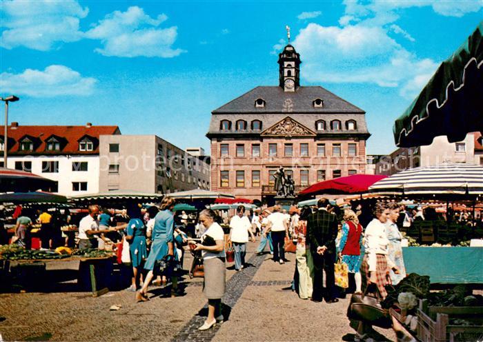 Hanau Main Marktplatz und Rathaus