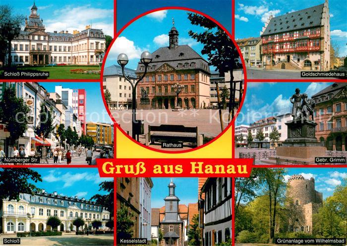 Hanau Main Schloss Philippsruhe Frankfurter Tor Wilhelmsbad Goldschmiedehaus Rat