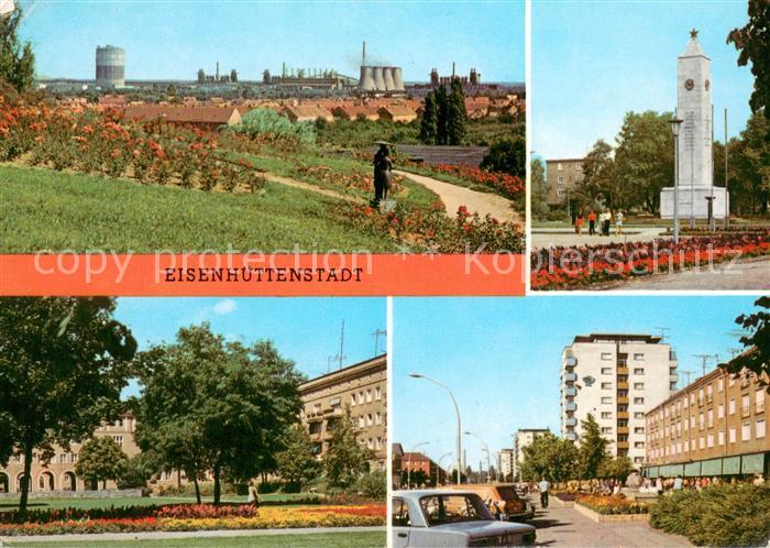 Eisenhuettenstadt Am Rosenhuegel Platz der DSF Wohnblock Pawlowallee Leninallee