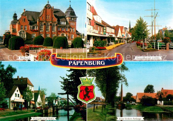Papenburg Ems Rathaus Hauptkanal rechts und links Von Velen Anlage