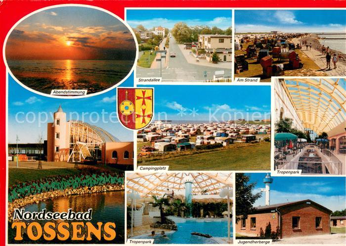 Tossens Nordseebad Abendstimmung Strandallee Strand Campingplatz Tropenpark Juge