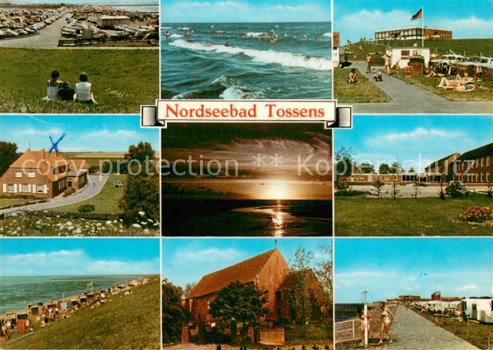 Tossens Nordseebad Teilansichten Strandpartien