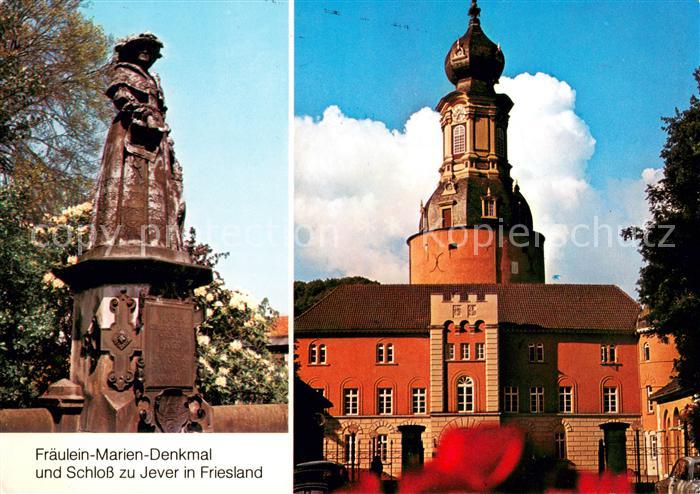 Jever Fraeulein Marien Denkmal und Schloss zu Jever