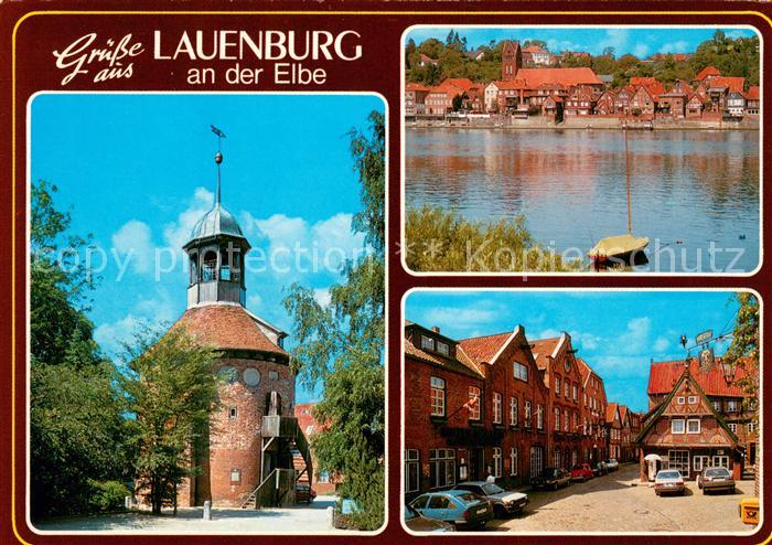 Lauenburg Elbe Schlossturm Unterstadt Elbepartie