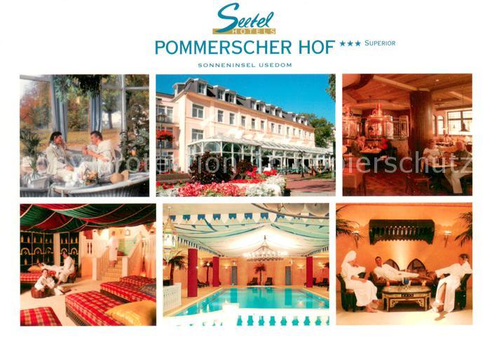 Heringsdorf Ostseebad Usedom Seetel Hotels Pommerscher Hof Gastraeume Hallenbad