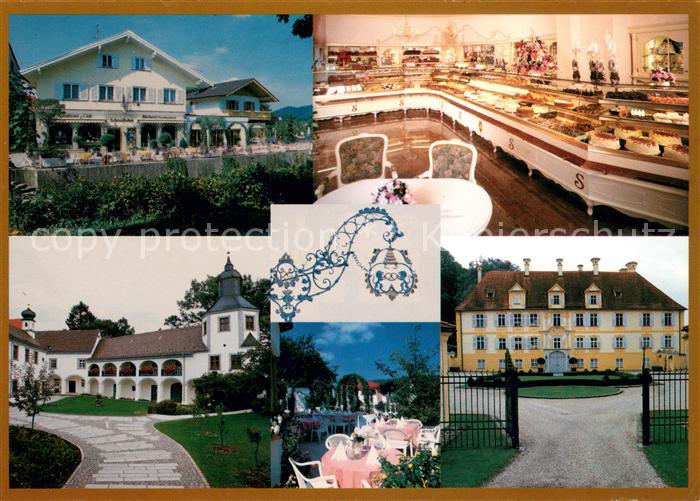 Winhoering Cafe Konditorei Schmidhuber Kuchentheke Terrasse