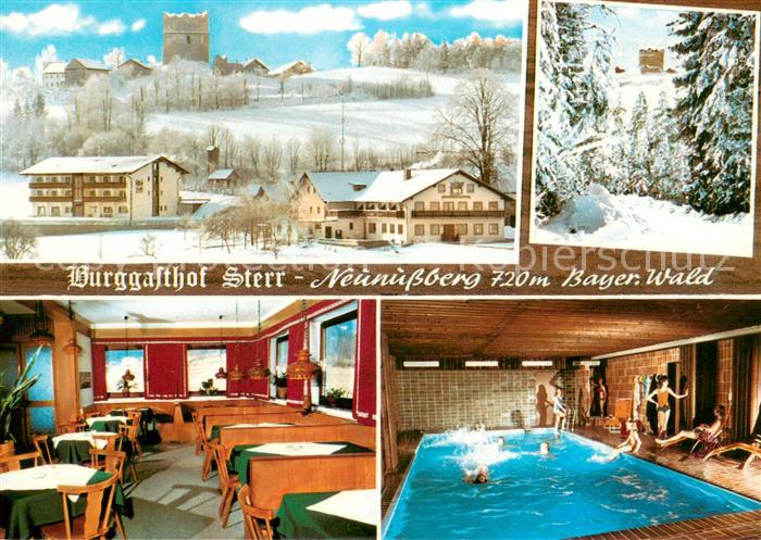 Neunussberg Burggasthof Sterr Gaststube Hallenbad