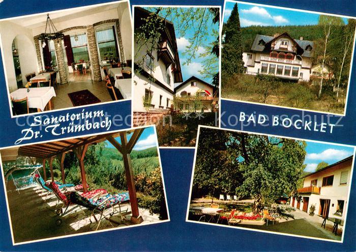 Bad Bocklet Sanatorium Dr Truembach Gastraum Terrasse Liegewiese