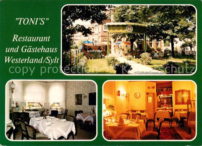 Westerland Sylt Tonis Restaurant und Kaffeegarten Gastraeume