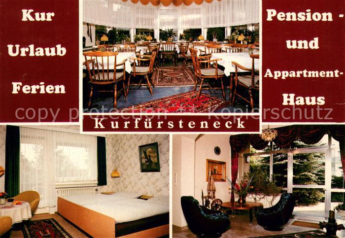 Bad Pyrmont Kurfuersteneck Pension und Appartement Haus Gaststube Zimmer