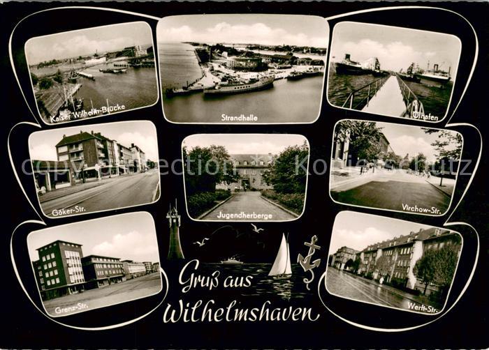 Wilhelmshaven Kaiser Wilhelm Bruecke Strandhalle oelhafen Goeker Str Jugendherbe