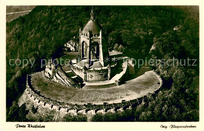 Porta Westfalica Fliegeraufnahme