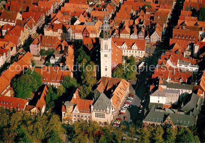 Celle Niedersachsen Historischer Stadtkern mit Stadtkirche Fliegeraufnahme