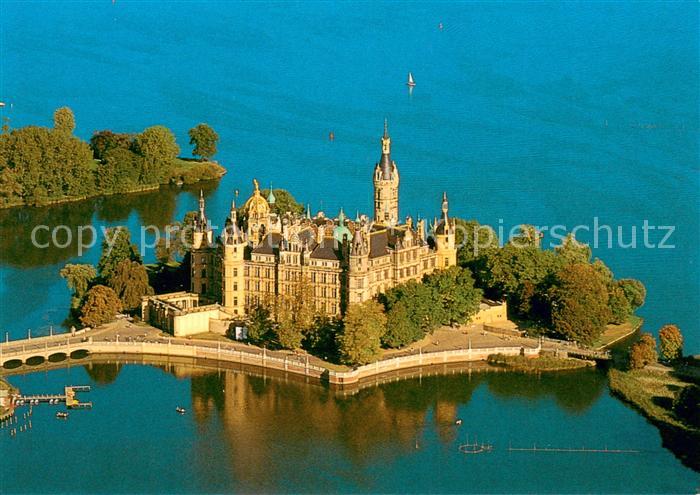 Schwerin Mecklenburg Schloss Fliegeraufnahme