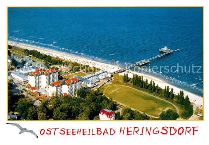 Heringsdorf Ostseebad Usedom Fliegeraufnahme mit Seebruecke