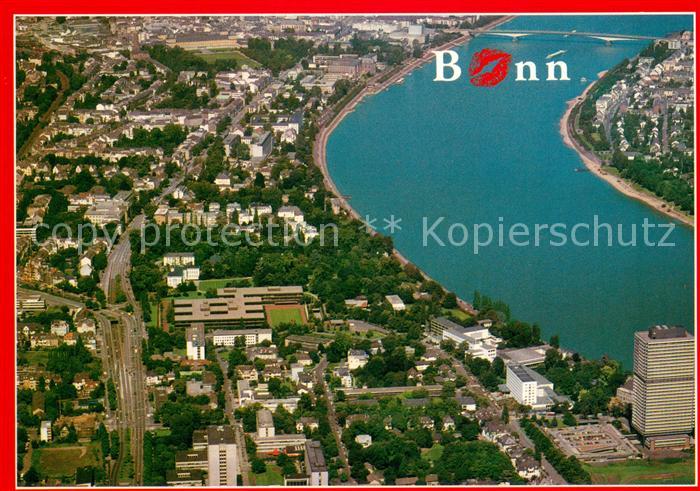 Bonn Rhein Fliegeraufnahme mit Regierungsviertel