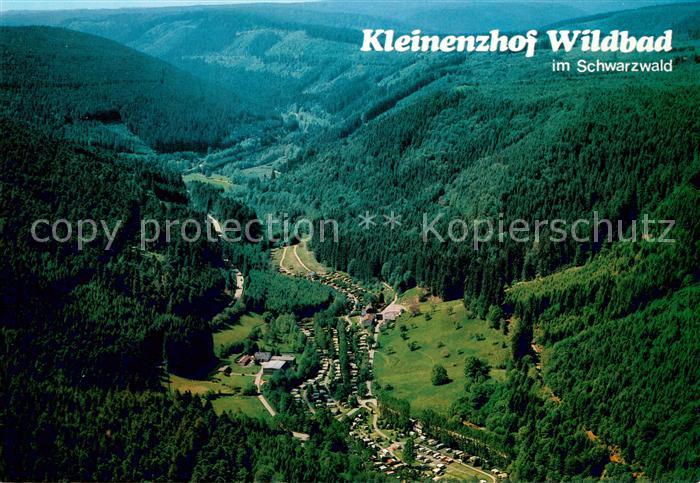 Wildbad Schwarzwald Fliegeraufnahme mit Camping Kleinenzhof