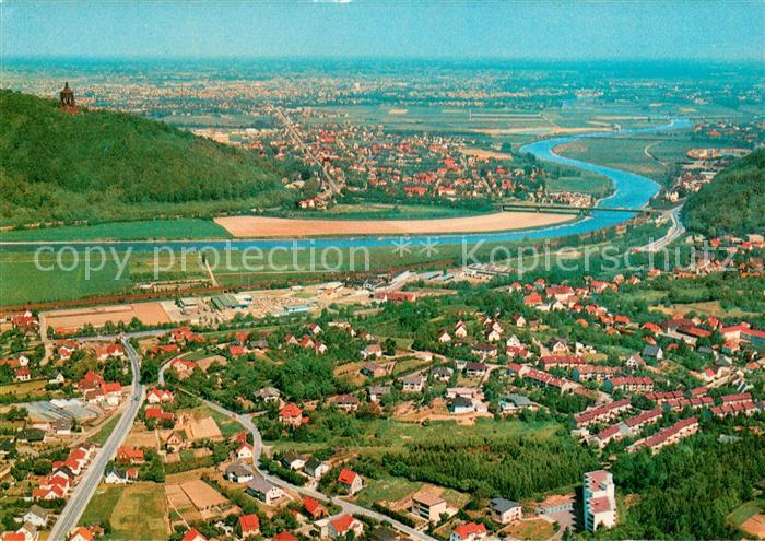 Porta Westfalica Fliegeraufnahme