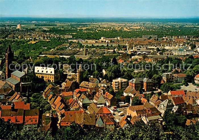 Weinheim Bergstrasse Blick von der Ruine Windeck