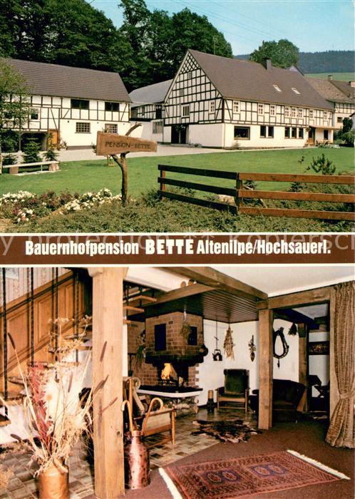 Altenilpe Bauernhofpension Bette Kaminzimmer