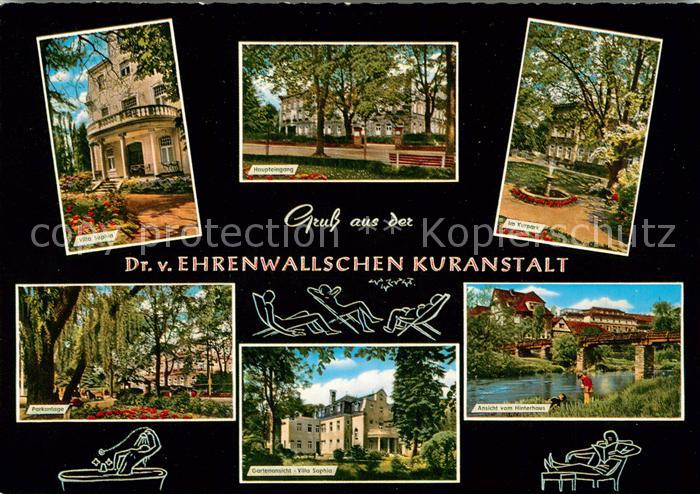 Ahrweiler Ahr Dr von Ehrenwallsche Kuranstalt Haupteingang Im Kurpark Parkanlage