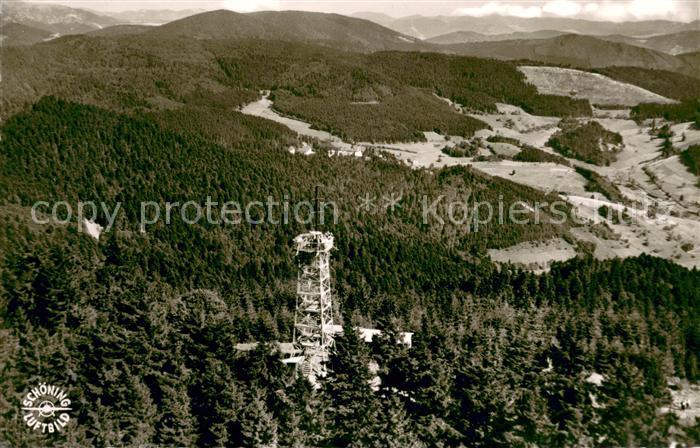 Badenweiler Aussichtsturm auf dem Hochblauen Fliegeraufnahme