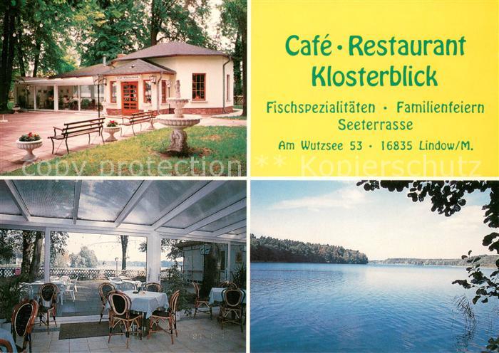 Lindow Mark Cafe Restaurant Klosterblick Gastraum Wutzsee
